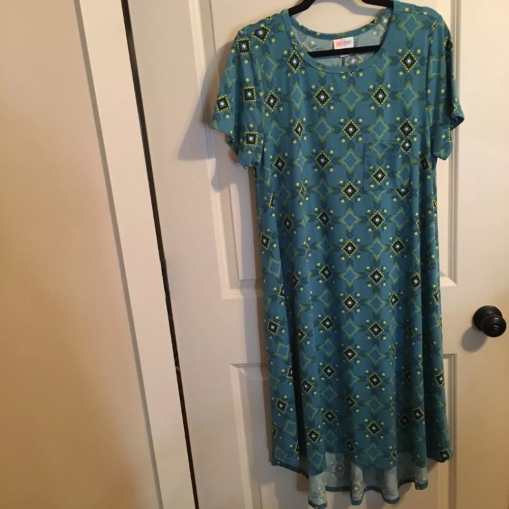 Lularoe carly blue and green